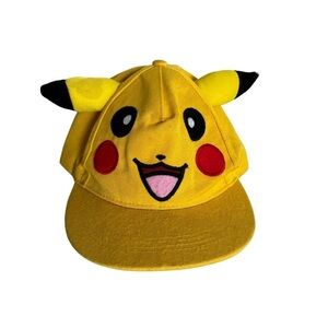 Pikachu Pokemon yellow men's snap back hat‎